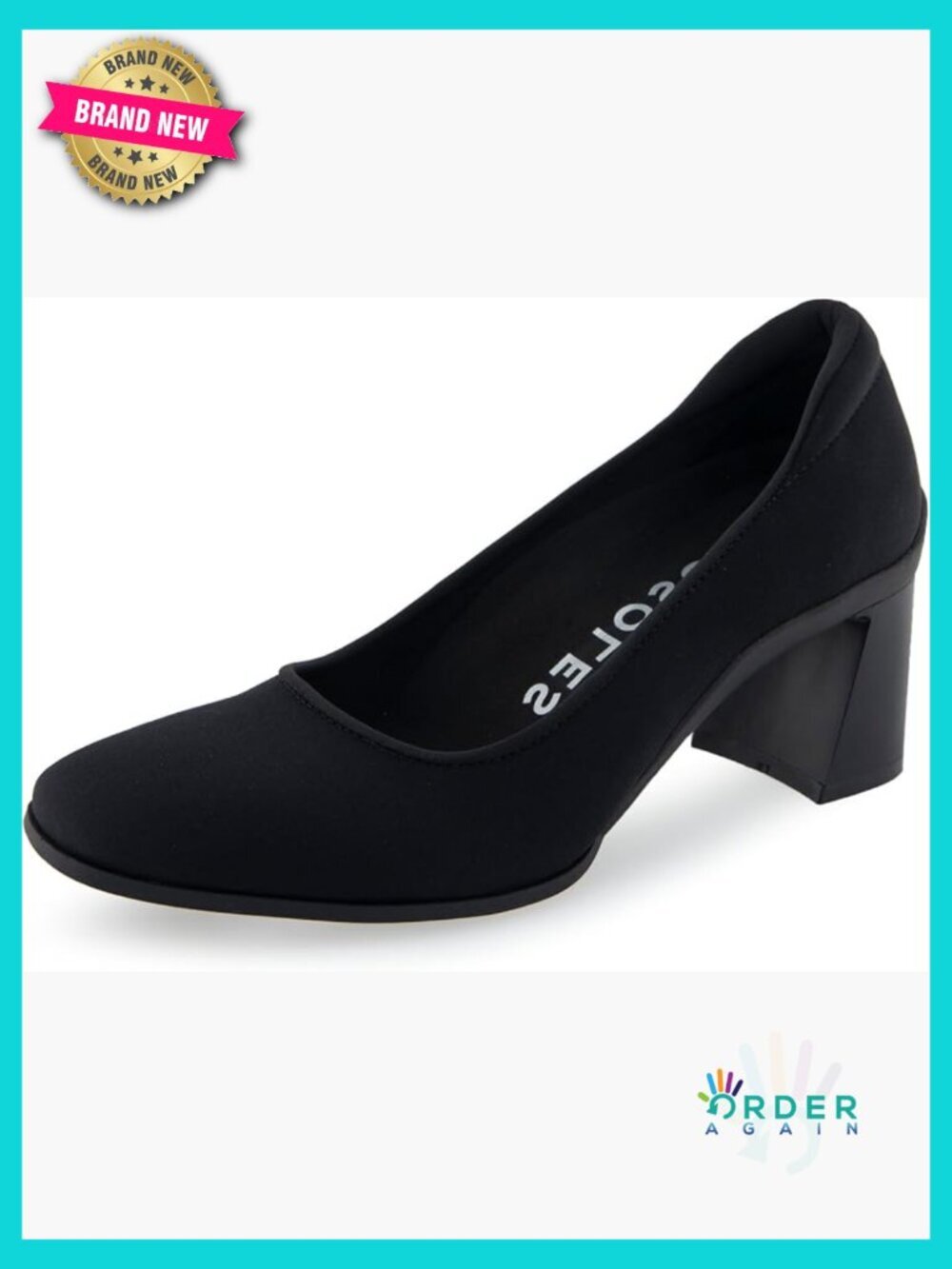 Women's Square Toe Block Heel Pumps Stretch Wool Pull-On Style Cushioned Insole